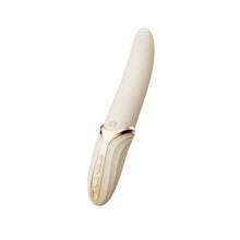 Vibrator ZALO EVE Oral Pleasure, în formă de limbă, cu funcție de încălzire, 6 funcții de vibrație, din silicon lichid, lungime 22 cm, crem