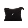 Geantă impermeabilă FEMI.EKO®, pentru produse menstruale, 2 buzunare practice, dimensiuni 19 cm x 24 cm, culoare negru