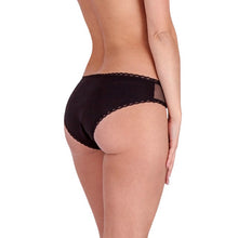 Chilot menstrual FEMME RÉPUBLIQUE Braga Menstrual Daily, cu segmente din plasă pe șolduri, mărime S, negru