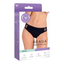 Chilot menstrual FEMME RÉPUBLIQUE Braga Menstrual Daily, cu segmente din plasă pe șolduri, mărime S, negru