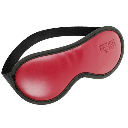 Mască FETISH SUBMISSIVE Eye Mask, pentru jocuri erotice BDSM, din piele vegană, culoare roșu