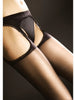 Dresuri sexy cu bretele FIORE HOSIERY Amour – Suspender Tights, grosime 20 den, culoare negru, mărime S(O5002)