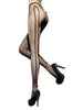 Dresuri sexy FIORE HOSIERY Invito Tights, design din plasă tip corset, grosime 40 den, culoare negru cu roșu, mărime 2 (O5010)