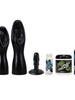 Set pentru fisting FORT TROFF The FF Trainer Kit, cu 2 dildo-uri în formă de mână, lubrifiant, soluție de curățare și pudră, negru