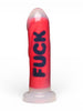 Dildo XR BRANDS Fuck, compatibil cu hamuri strap-on, din silicon premium, culoare roșu, 18.5 cm