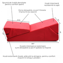 Fotoliu pentru sex MISTRESS Sex Lounge Chair IV, mobilier erotic cu pernă detașabilă, până la 20 de poziții sexuale, roșu