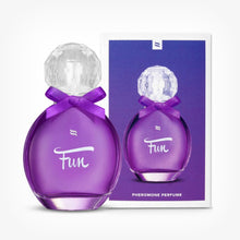 Set Parfum afrodisiac Obsessive Fun, cu feromoni, 30 ml si bila efervescenta de baie Obsessive Fun, 100 gr
