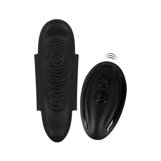 Vibrator pentru chilot GOGASM Panty Vibrator, cu aripi magnetice, control prin telecomandă, 10 funcții de vibrație, negru