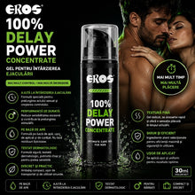 Gel EROS Delay Power Concentrate, ajută la întârzierea ejaculării, pe bază de apă, testat dermatologic, 30 ml