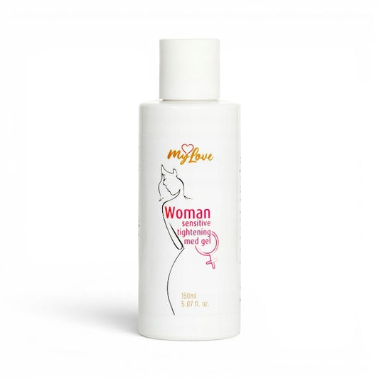 Gel intim MYLOVE Woman Sensitive Tightening Med Gel, pentru strâmtarea vaginului, hidratant, miros de mango, 150 ml