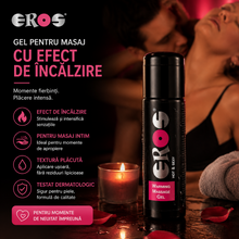 Gel pentru masaj EROS Warming Massage Gel, cu efect de încălzire, testat dermatologic, 100 ml