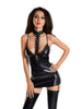 Lenjerie chemise Glossy Wetlook - IVY, material lucios, marimea L