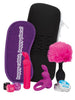 Set 7 jucării HAPPY RABBIT Couple’s Pleasure Kit, pentru jocuri erotice, cu vibrator bullet și inel pentru penis, geantă de călătorie inclusă
