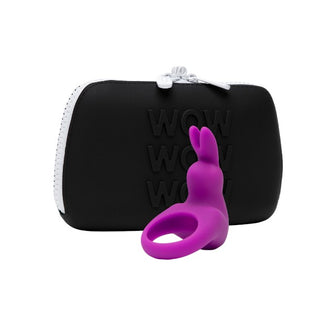 Kit HAPPY RABBIT Cock Ring Kit, cu inel vibrator pentru penis cu 12 funcții de vibrație și geantă de călătorie inclusă