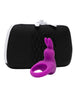 Set HAPPY RABBIT Cock Ring Kit, cu inel vibrator pentru penis cu 12 funcții de vibrație și geantă de călătorie inclusă