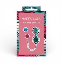 Set bile kegel HAPPY LOKY Kegel Beads, 4 bile cu greutăți progresive, din silicon medical, 15 x 25 x 35 x 55 g, multicolore