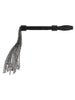 Bici din piele naturală HIDDEN DESIRE Chain Whip, cu lanțuri metalice, pentru jocuri erotice BDSM, culoare negru cu argintiu