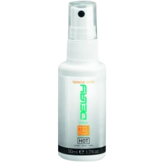 Spray intim HOT Delay Spray - Rhino Long Power, pentru întârzierea ejaculării, cu efect de răcire, 50 ml