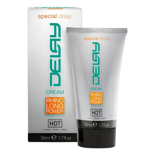 Cremă HOT Rhino Long Power Delay Cream, pentru întârzierea ejaculării, cu efect de răcire, 50 ml