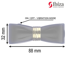 Stimulator clitoris IBIZA Clitorial Stimulator, în formă de fundă, cu 3 huse interschimbabile, 10 funcții de vibrație, negru cu auriu