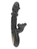 Vibrator dublu IBIZA Oscillating and Biting Vibrator, cu stimulator în formă de gură, cu funcții de mușcături, oscilații și vibrații, negru