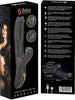 Vibrator rabbit dublu IBIZA Two Dragons, din silicon hipoalergenic, 10 funcții de vibrație, 10 funcții de tapping, negru