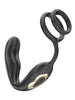 Inel dublu de penis cu vibrator anal IBIZA Wiggle Wearable Vibrator, control prin telecomandă, 10 funcții de rotație, negru