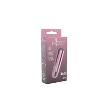 Vibrator bullet INDEEP Clio, pentru stimularea clitorisului, cu 10 functii de vibratie, rezistent la apa IPX7, culoare magenta