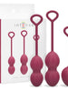 Set 3 bile kegel INTENSE Charli, pentru tonifierea mușchilor pelvieni, 3 dimensiuni, rezistente la apă, mov