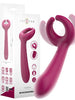 Vibrator pentru cupluri INTENSE Rowan, cu 10 funcții de vibrație, din silicon moale, rezistent la apă, culoare roz închis
