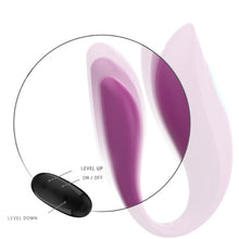 Vibrator dublu INTENSE ANNIE, pentru stimularea clitorisului și punctului G, control prin telecomandă, 10 funcții de vibrație, mov