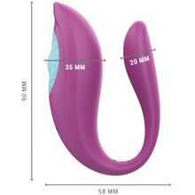 Vibrator dublu INTENSE ANNIE, pentru stimularea clitorisului și punctului G, control prin telecomandă, 10 funcții de vibrație, mov