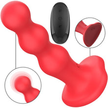 Vibrator INTENSE CODY, cu bază de fixare în formă de inimă, control prin telecomandă, 10 funcții de vibrație, roșu