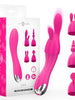 Vibrator INTENSE Cher, cu 20 funcții de vibrație, 4 capete interschimbabile, design ergonomic, rezistent la apă, culoare roz, 18.2 cm