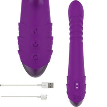 Vibrator rabbit INTENSE IGGY Multifunction, cu 8 funcții de penetrare automată, 8 funcții de pulsații, 8 funcții de oscilații, mov