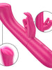 Vibrator rabbit INTENSE JULIETA, din silicon premium, pentru stimularea clitorisului și punctului G, 10 funcții de vibrație, culoarea roz