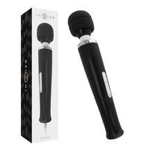 Aparat de masaj INTENSE Keanu, pentru corp și zone intime, 10 funcții de vibrație, lungime 33 cm, negru