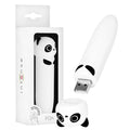 Vibrator bullet INTENSE Poh Panda Vibrating Bullet, în formă de ursuleț panda, 8 funcții de vibrație, alb cu negru