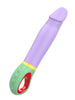 Vibrator INTENSE VELMA, din silicon de înaltă calitate, 9 funcții de vibrație, rezistent la apă IPX7, lungime inserabilă 12.6 cm, mov cu verde