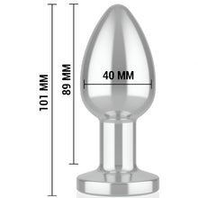 Vibrator anal INTENSE Vibrating Anal Plug L, control prin telecomandă, 10 funcții de vibrație, lungime 10.1 cm, argintiu