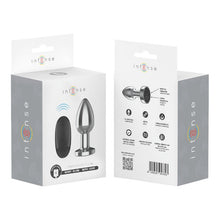 Vibrator anal INTENSE Vibrating Anal Plug L, control prin telecomandă, 10 funcții de vibrație, lungime 10.1 cm, argintiu