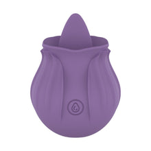 Stimulator clitoris INTENSE VIOLET, cu 10 funcții de vibrație, în formă de trandafir, rezistent de apă IPX7, culoarea mov