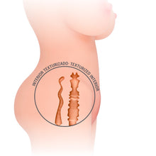 Masturbator realistic cu sâni INTENSE Jesse, simulare texturată vaginală și anală, din TPE, culoarea pielii