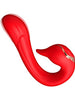 Vibrator dublu INTOYOU Swana, pentru clitoris și punctul G, 10 funcții de simulare sex oral, 10 funcții de vibrație, roșu