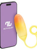 Ou vibrator INTOYOU APP -Double Layer, pentru stimularea sexuala feminina, control prin aplicatie, 10 functii de vibratie, 20 cm, portocaliu/ galben