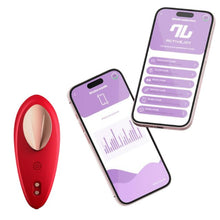 Vibrator Stimulator INTOYOU APP - Panty, pentru stimularea clitorisului, controlat prin aplicatie, 10 functii de vibratie, lungime 8.4 cm, rosu