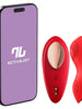 Vibrator Stimulator INTOYOU APP - Panty, pentru stimularea clitorisului, controlat prin aplicatie, 10 functii de vibratie, lungime 8.4 cm, rosu