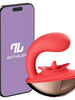 Vibrator INTOYOU APP - Rondy, pentru stimulare interna si clitoridiana, cu 10 functii de vibratie, control prin aplicatie, 8.8 cm x 3.5 cm, rosu