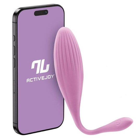 Ou vibrator INTOYOU APP - Rotating, pentru stimularea sexuala feminina, control prin aplicatie, 8 functii de vibratie si rotatie a varfului, 20 cm x 3.4 cm, roz