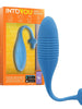 Ou vibrator INTOYOU APP - Thrusting, pentru stimularea sexuala feminina, control prin aplicatie, 8 functii de vibratie, 20.5 cm x 3.5 cm, albastru